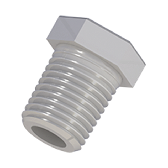 PL-101X - PLUGS, 1 or 4 NPT, Polypropylene, 10 or PK